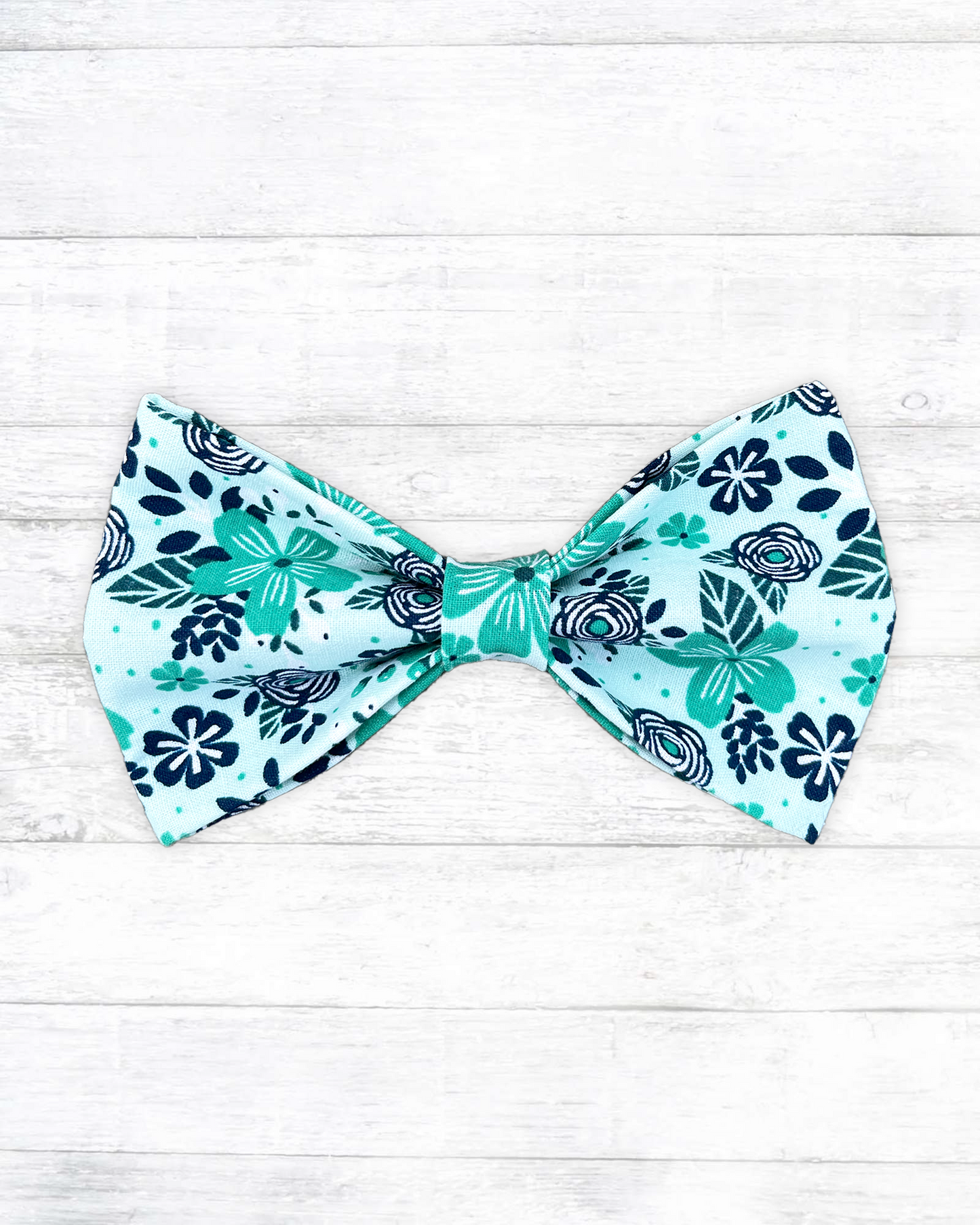 Blue Hibiscus Bow Tie