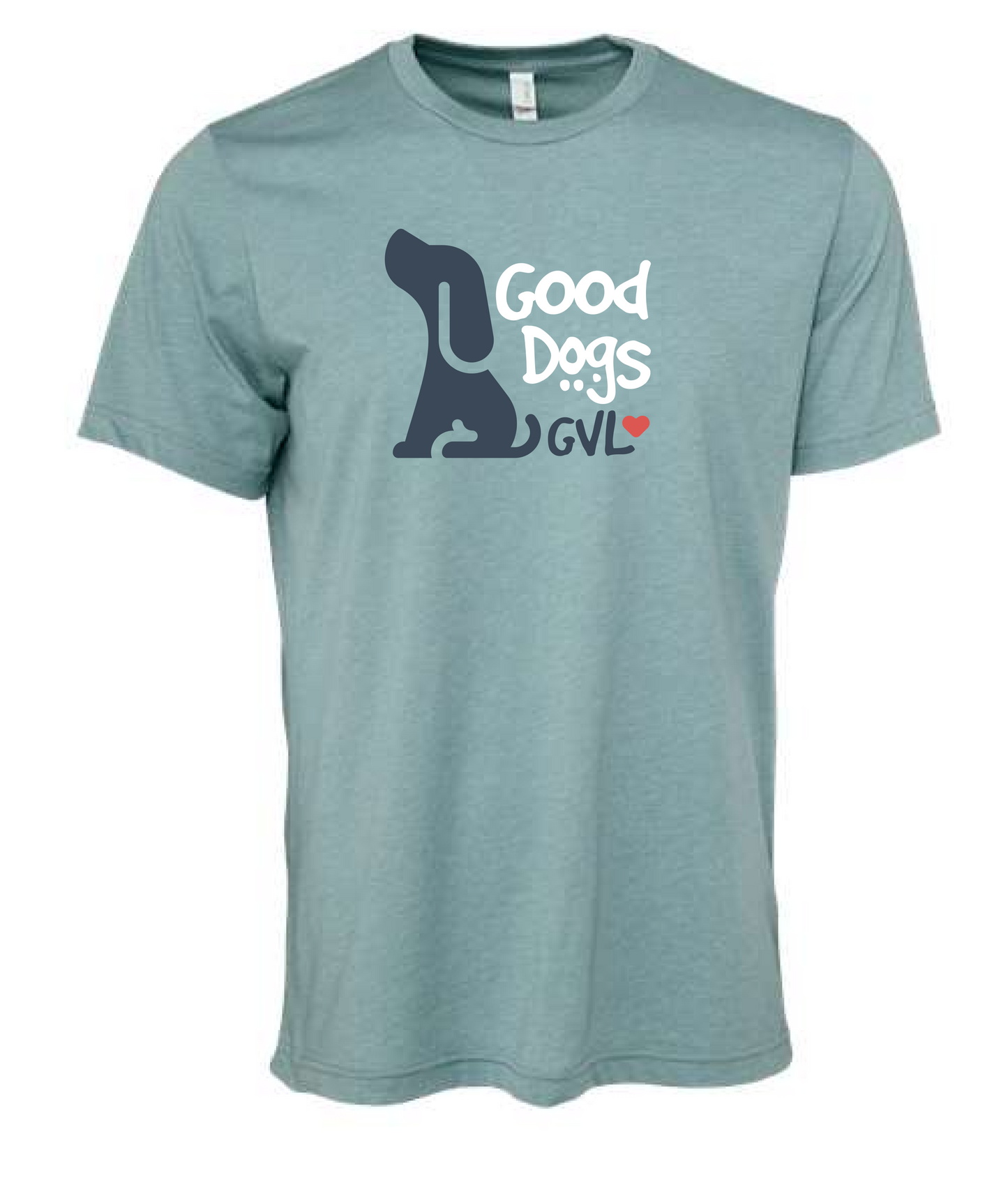 Unisex Adult Good Dogs of Greenville Logo Tee in Dusty Blue
