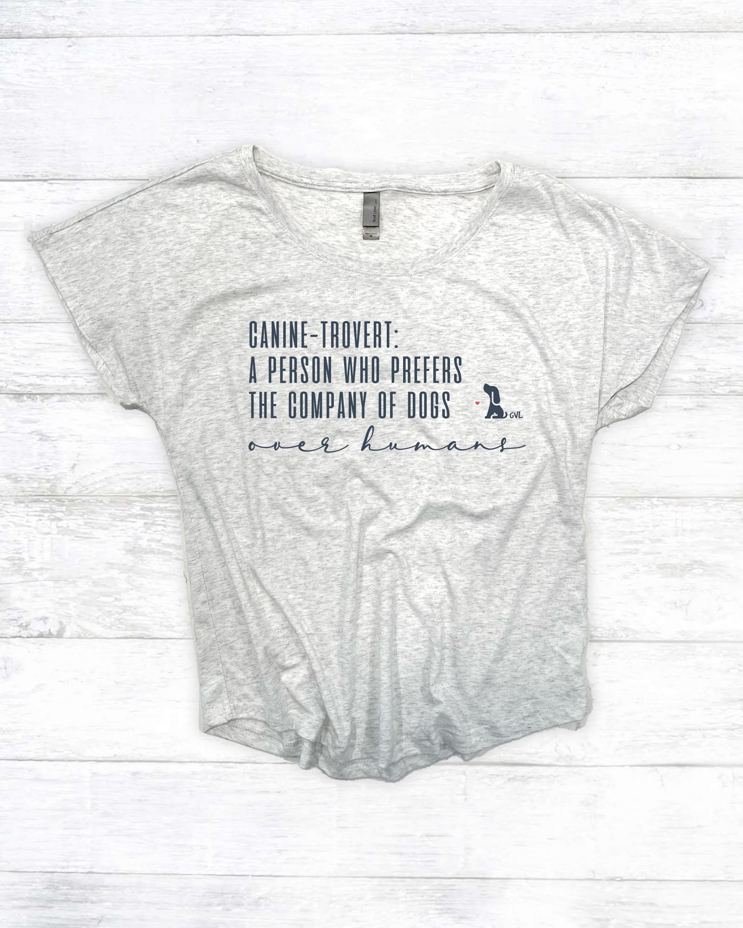 Women's Tri-Blend Dolman Tee in Heather White