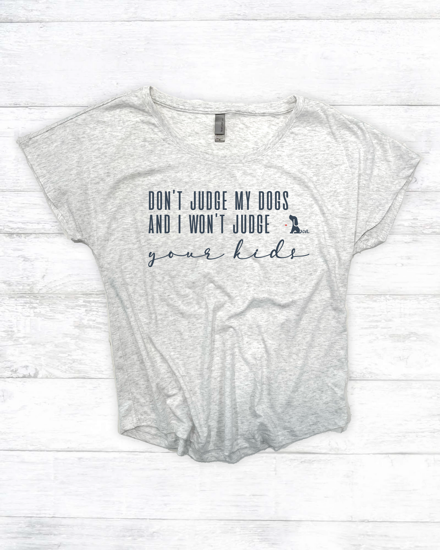 Women's Tri-Blend Dolman Tee in Heather White
