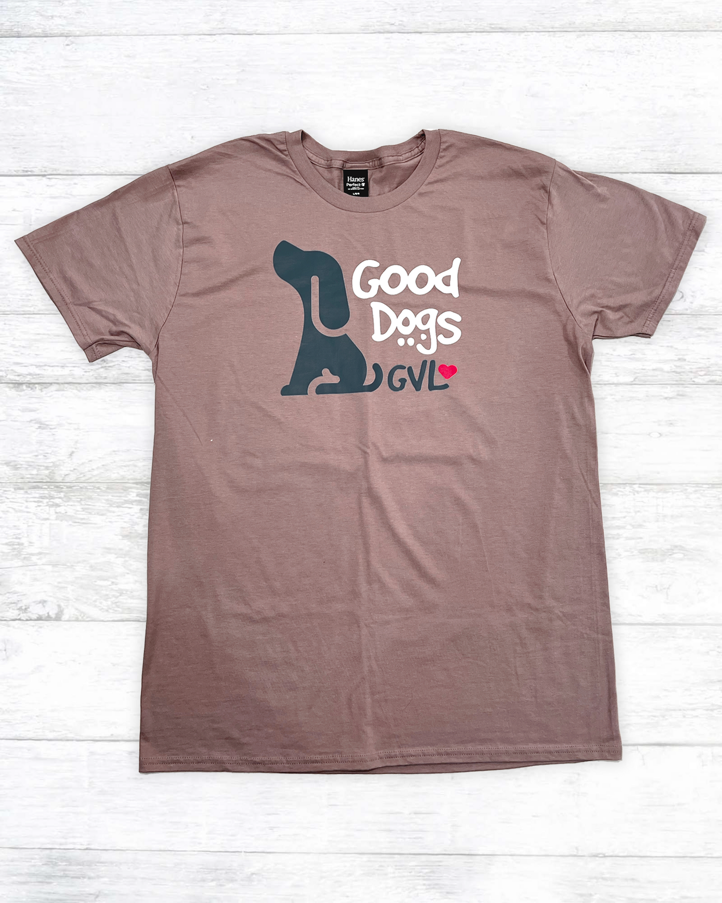 Unisex Adult Good Dogs of Greenville Logo Tee in Iced Mocha