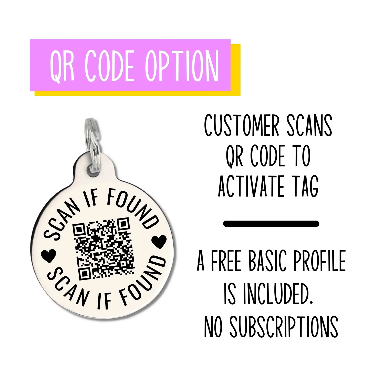 QR Code Dog ID Tag